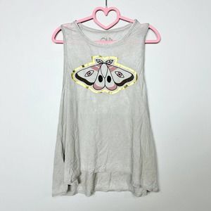 Chaser Tank Top with Butterfly Design